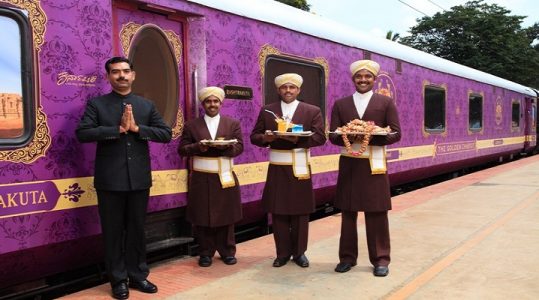 Golden Chariot, a luxury tourist train and during its journey it covers historical cities which are now U.N.E.S.C.O world heritage site.