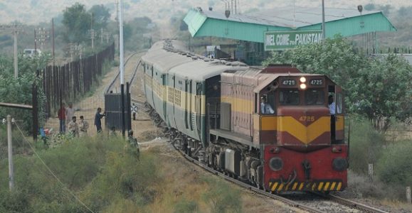 Thar Express connects Jodhpur in India to Karachi in Paksitan.