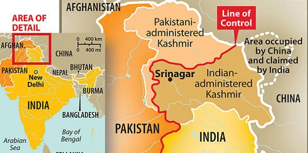 Present border between India and Pakistan. After the defeat in 1971 both countries agreed to accept LOC as their border.