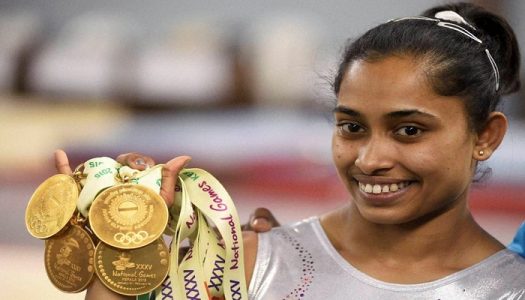 Dipa Karmakar with her medals. Image Source: www.aanthaireporter.com