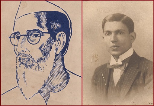 Left: Sketch of Maghfoor Ahmad Ajazi and Right: Childhood Image of Asif Ali 