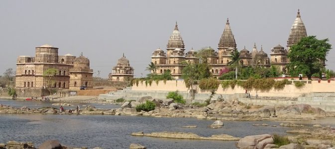Chattris on the Bank of River Betwa. It is recommended to view them from the other side of Betwa River.