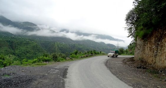 Road from Pathankot to Bairagadh on Sach Pass