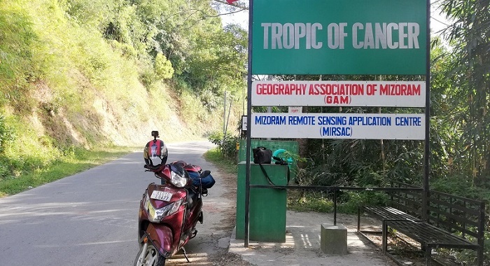 Tropic of Cancer Board in Mizoram