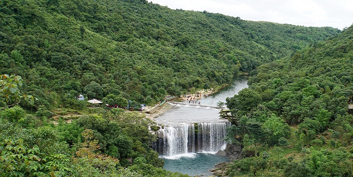 Krang Shuri Waterfall as Seen from Viewpoint