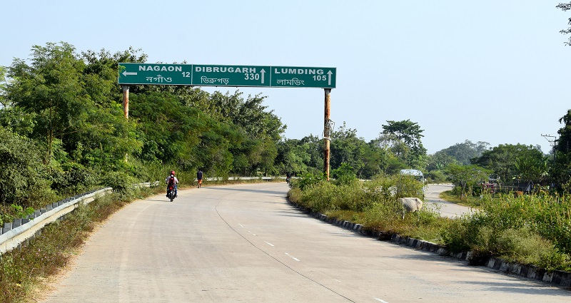 National Highway 27 connects Kaziranga National Park to Guwahati