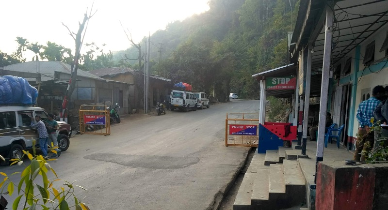 Assam-Mizoram Border Checkpost at Vairengte In Mizoram