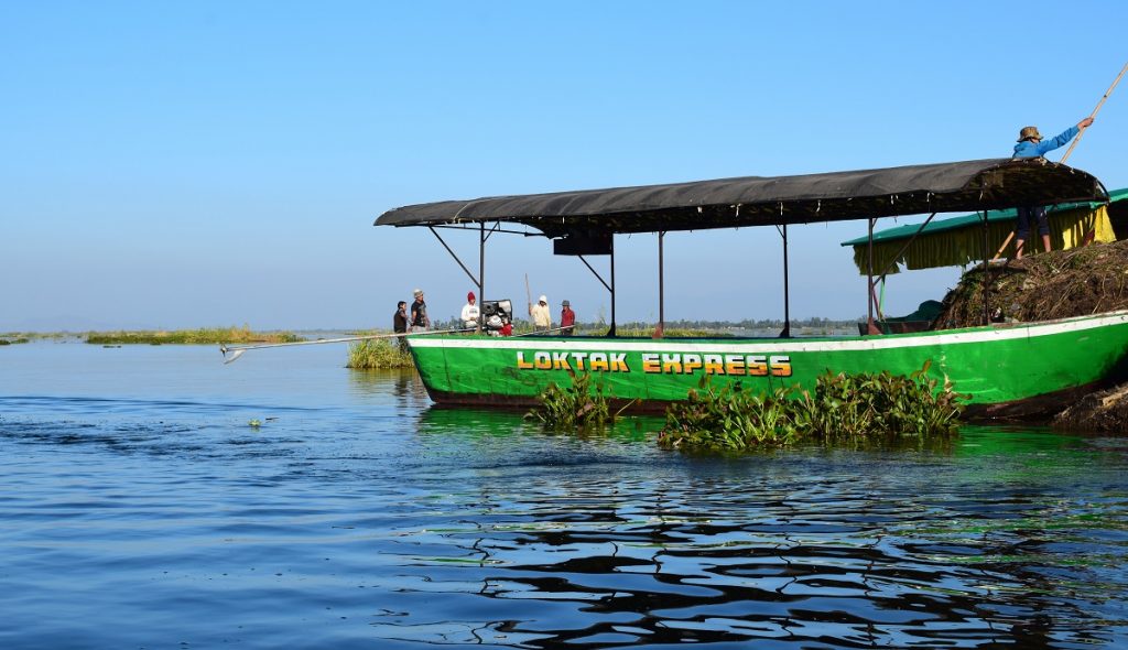 A boat in Loktak Lake Manipur